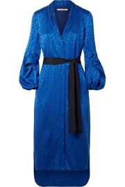 Hellessy   Helga belted jacquard midi dress at Net A Porter