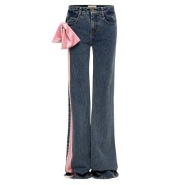 Hellessy Bentley Boyfriend Jeans With Pink Velvet Bow Tootsies at Tootsies