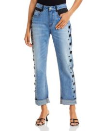 Hellessy Tucker Embellished Boyfriend Jeans in Medium Wash   Bloomingdales at Bloomingdales