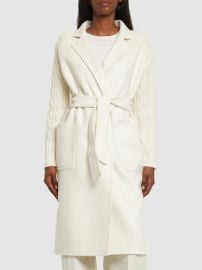 Hello cable knit wool amp cashmere coat - Max Mara - Women Luisaviaroma at Luisaviaroma