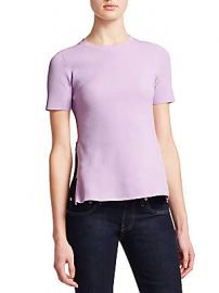 Helmut Lang - Angel Side-Zip Ribbed Tee at Saks Off 5th