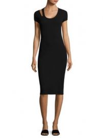 Helmut Lang - Cutout Cotton Midi Dress at Saks Fifth Avenue