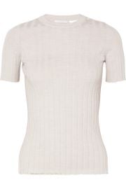 Helmut Lang - Cutout ribbed wool top at Net A Porter