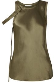 Helmut Lang - Draped satin tank at Net A Porter