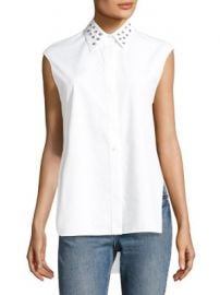 Helmut Lang - Eyelet Sleeveless Cotton Top at Saks Fifth Avenue