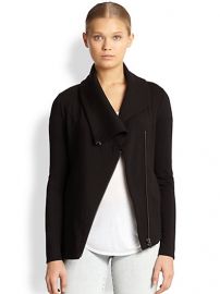 Helmut Lang - Villous Asymmetrical Stretch Knit Jacket at Saks Fifth Avenue