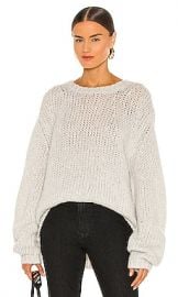 Helmut Lang Alpaca Brushed Sweater in Vapor Heather at Revolve