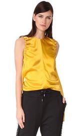 Helmut Lang Armhole Ruched Silk Tank at Shopbop