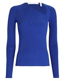 Helmut Lang Asymmetric Rib Knit Top at Intermix