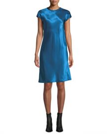 Helmut Lang Cap-Sleeve Viscose Short Dress at Neiman Marcus