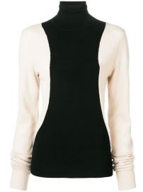 Helmut Lang Colour Block Turtleneck Sweater - Farfetch at Farfetch