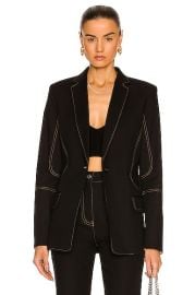 Helmut Lang Contrast Blazer in Black FWRD at FWRD