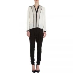 Helmut Lang Contrast Trimmed Blouse at Barneys