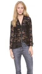 Helmut Lang Convex Concealed Placket Blouse at Shopbop