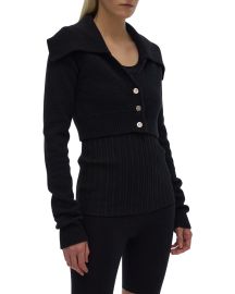 Helmut Lang Cropped Cotton-Wool Cardigan at Neiman Marcus