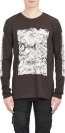 Helmut Lang Crumpled Print Long-Sleeve T-shirt at Barneys