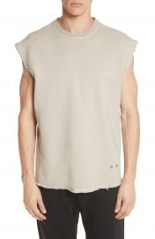 Helmut Lang Distressed Sleeveless T-Shirt at Nordstrom