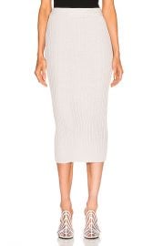 Helmut Lang Double Waistband Skirt in Ivory Melange   FWRD at Forward