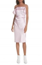 Helmut Lang Drape Front Satin Dress   Nordstrom at Nordstrom