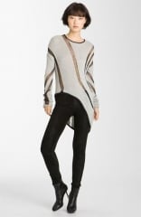 Helmut Lang Intarsia Asymmetrical Sweater at Nordstrom