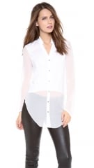 Helmut Lang Lawn Cotton Button Down at Shopbop