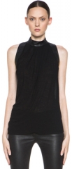 Helmut Lang Leather Turtleneck Top at Forward by Elyse Walker