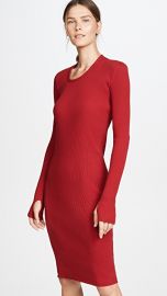 Helmut Lang Long Sleeve Rib Dress at Shopbop