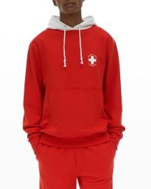 Helmut Lang Menx27s Lifeguard Contrast-Hood Sweatshirt at Neiman Marcus