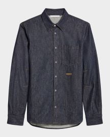 Helmut Lang Menx27s Raw Denim Overshirt at Neiman Marcus