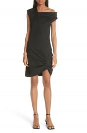 Helmut Lang One Shoulder Ruched Hem Dress at Nordstrom