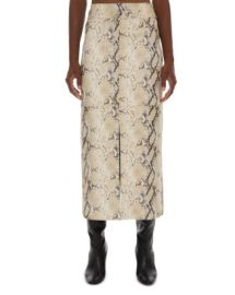 Helmut Lang Python Embossed Leather Midi Skirt Bloomingdales at Bloomingdales