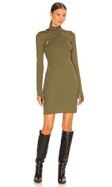 Helmut Lang Rib Cutout Dress in Seaweed at Revolve