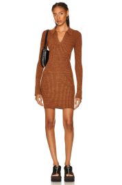 Helmut Lang Rib Long Sleeve Minidress at Forward