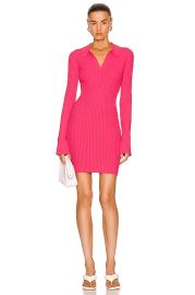 Helmut Lang Rib Mini Dress in Rose  FWRD at Forward