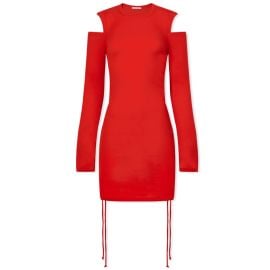 Helmut Lang Ribbed Bodycon Dress Flame at END.