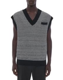 Helmut Lang Roy Cotton Regular Fit V Neck Sweater Vest Bloomingdales at Bloomingdales