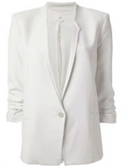 Helmut Lang Ruched Sleeve Blazer - Ansh46 at Farfetch