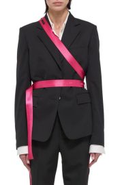 Helmut Lang Seat Belt Virgin Wool Blazer at Nordstrom