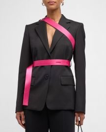 Helmut Lang Single-Breasted Seatbelt Blazer at Neiman Marcus