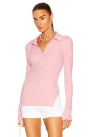 Helmut Lang Slash Polo Top in Orchid  FWRD at Forward