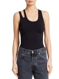 Helmut Lang Slashed Shoulder Tank Top on SALE at Saks Off 5th