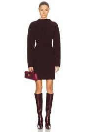 Helmut Lang Slouchy Dress in Burgundy FWRD at FWRD