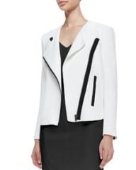 Helmut Lang Sugar Two-Tone Moto Jacket at Neiman Marcus