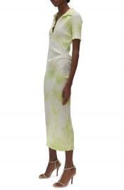 Helmut Lang Tie Dye Rib Cotton Polo Dress   Nordstrom at Nordstrom