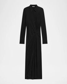 Helmut Lang Twisted Long Sleeve Shirtdress at Neiman Marcus