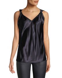 Helmut Lang Twisted Sleeveless V-Neck Top   Neiman Marcus at Neiman Marcus