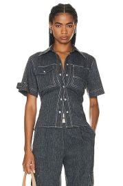 Helmut Lang Utility Shirt in Indigo FWRD at Forward