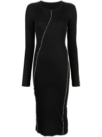 Helmut Lang long-sleeve Cotton Midi Dress - at Farfetch