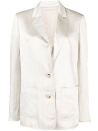 Helmut Lang notched-lapels satin-finish Blazer Neutrals at Farfetch