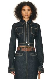 Helsa Denim Small Jacket and Skirt at Forward